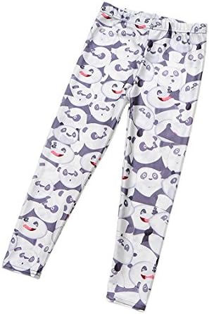 Timemory Girls Funny Print Leggings Child Tights (Cute Panda S)