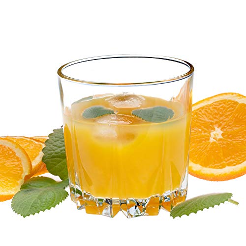 KADAX Trinkgläser aus hochwertigem Glas, 6er Set, Wassergläser, dickwandige Saftgläser, geriffelte Gläser für Wasser, Drink, Saft, Party, Cocktailgläser, Getränkegläser (niedrig, 300ml) – Bild 7