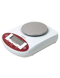 Fristaden balanza para laboratorio, analítica, de precisión, digital, calibración automática, 1000 g x 0.01 g, precisión de 0.1 g, pesa en gramos u onzas, con charola de pesaje con cubierta de vidrio y adaptador de alimentación.