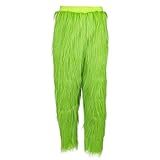 PONGONE Grinch Pants Green Bottoms with Fur Long Trousers Warm Fuzzy Pajama Sleep Pants XL