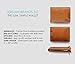 SERMAN BRANDS RFID Blocking Bifold Slim Genuine Leather Minimalist Front Pocket Wallets for Men Money Clip (Dark Caramel 3.0)