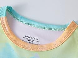 Dolphin&Fish Kids Short Pjs Girls Summer Pajamas