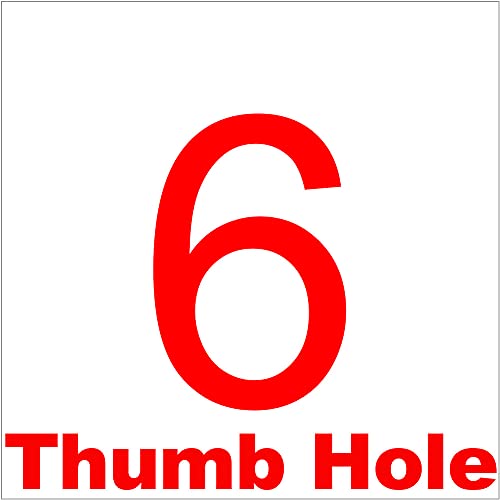6 Pairs With Thumb Hole (White)