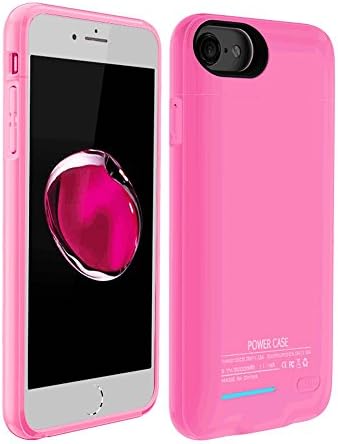 Leaber 3000mAh Battery Case For Both Iphone 7(S) and Iphone 6(S) 4.7" Portable Charger Case Slim Protective Case External Battery, Rechargeable Backup Case (Pink)