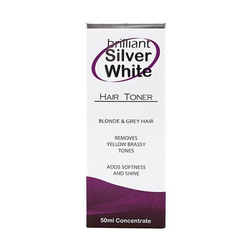 Brilliant Silver White Hair Toner Blonde & Grey Hair It Works Like Magic 50 Ml Bottle (Best White Blonde Toner)