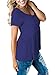 Albe Rita Women's Short Sleevel Flared Hem Peplum Tops,Royal Blue,XX-Large
