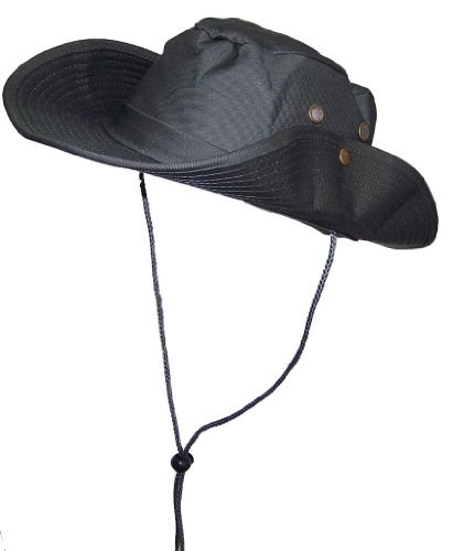 Tropic Hats 2 3/4" Wide Brim Men Safari/Outback Summer Hat w/Snap up Sides - Olive Small