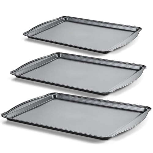 Baking Sheet Set of 3 Carbon Steel Cookie Sheet