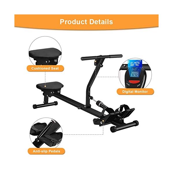 Cocoarm-Home-Foldable-fitness-rowing-machine-rowing-machines-Can-load-120-kg-With-a-quiet-magnetic-brake-system-ball-bearing-rowing-seat-Adjustable-resistance-rudder-with-LCD-display-black Sports Rowing Machine, Fitness Rowing Machine Aerobic Rowing Machine rowing machines for home foldable Heavy rowing…