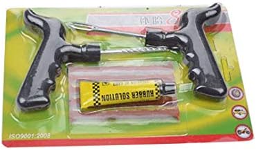 hanfang 6PCS/SET Car Bike Tubeless Tire Repair Puncture Tubeless Tyre Repair Tool(blak & yellow)