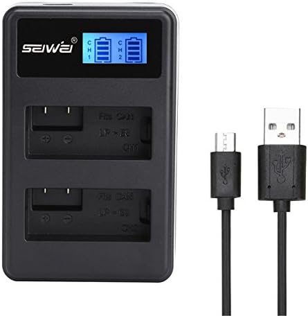 SEIWEI LP-E8 LPE8 USB Dual Rapid Battery Charger with LCD Screen for Canon EOS 550D EOS 600D EOS 700D EOS 650D