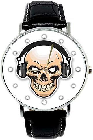 EREMITI JEWELS Skull Wrist Watch with Headphones Model in Gift Idea Men Women Unisex Quartz