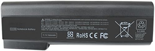 NOCCI 11.1V 7800mAh 9-Cell Laptop Notebook Battery for HP Elitebook 8460p 8460w 8470p 8560p 8570p 8760w ProBook 6360b 6460b 6560b 6570b,fits CC06 CC06XL CC09 628666-001 628668-001 628670-001