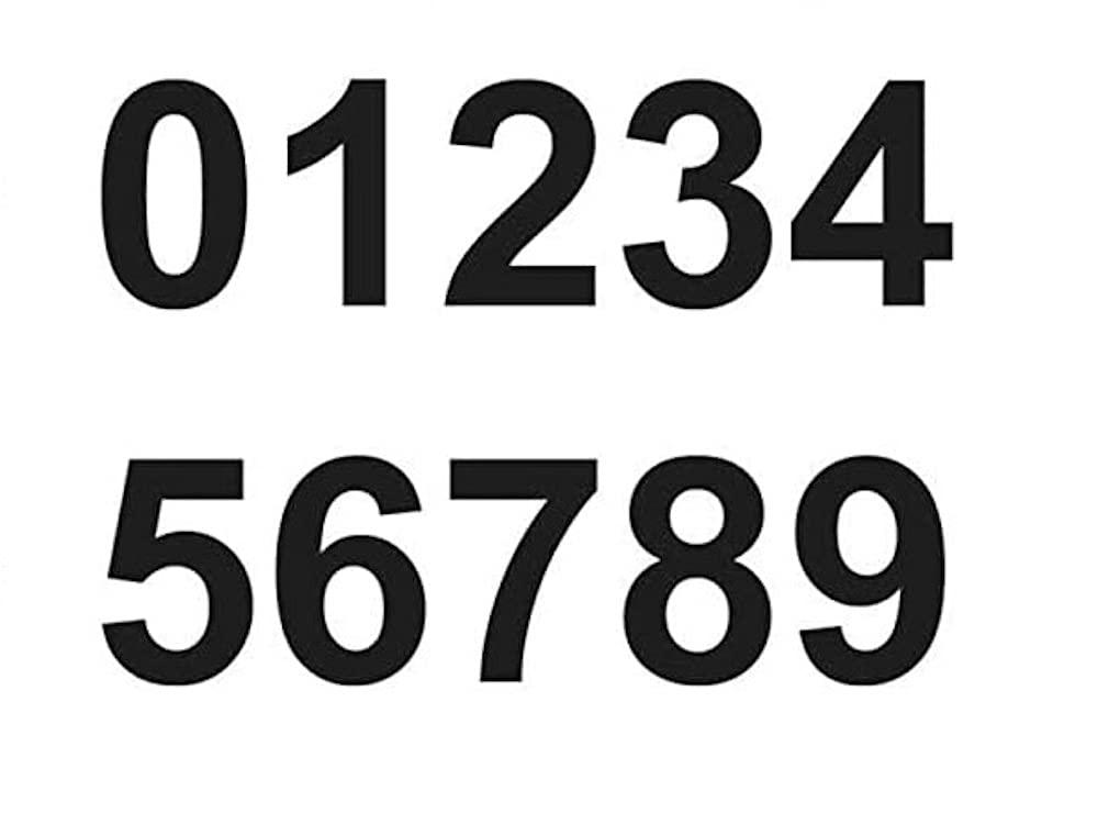 Merriway BH07152 Black Vinyl Stick-On Wheelie Bin Post Box Crate Dust Bin Numerals 150 mm (6 Inch) Numbers 0 to 9 - Pack of 20 (2 of Each Number)