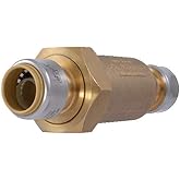 Cash Acme 1-1/4 Inch x 1 Inch BF5 Dual Check Valve, Swivel Nut/FNPT Connections, BF5M1401