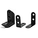 uxcell 42mmx42mmx17mm L Shape Angle Bracket Corner Brace Joint Fastener Black 8pcs