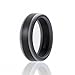 SOLEED Silicone Wedding Ring for Men (Power X Series) Safe and Sturdy Silicone Rubber Wedding Band Middle Wide Stripe with Black Beveled Edges - Metallic, Silver, Platinum, Grey, Blue, Red