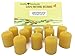 One Dozen (12) Solid Beeswax Votive Candles in Natural Wax - Hand Poured in The USA - Each Votive Measures Approx. 1 3/8