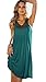 MiYang Women's V-Neck Hot Drilling Wrinkle Long Beach Dress Green