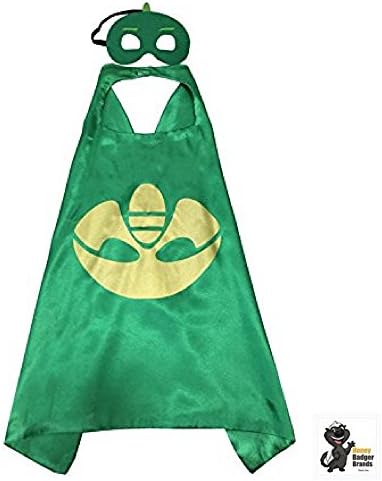 Honey Badger Brands Dress up Comic Cartoon Superhero Costume (PJ Masks - Gekko)