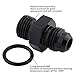 EVIL ENERGY 8AN Flare to 8AN ORB Male Fuel Rail Adapter Fitting Black 2PCS