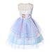 JerrisApparel Flower Girls Unicorn Costume Pageant Princess Party Dress (8-9 Years, Blue)