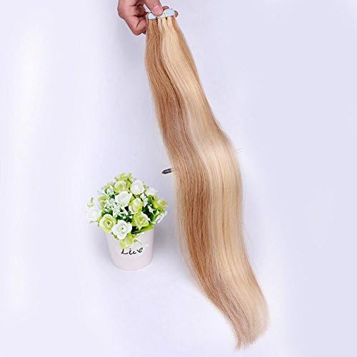VANLINKE Seamless Skin Tape In Weft Remy Human Hair Extensions Ombre Hair 20pcs 16inch 30gr (#18/613)