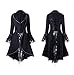 Women's Winter Vintage Gothic Tailcoat Long Sleeve Steampunk Jacket Tuxedo Coat Wedding Uniform Sopzxclim Black