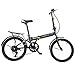 Folding Bike for Adults Men and Women 7 Speed Lightweight Mini Folding Bike with V Brake (with Rear Rack)thumb 1