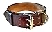 Pitbull & Large Breeds Leather Dog Collar - Free Personalization - Pet Training (Mahogany, 2