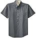 Joe's USA Men's Short Sleeve Wrinkle Resistant Shirts-M-Steel Grey/Light Stone