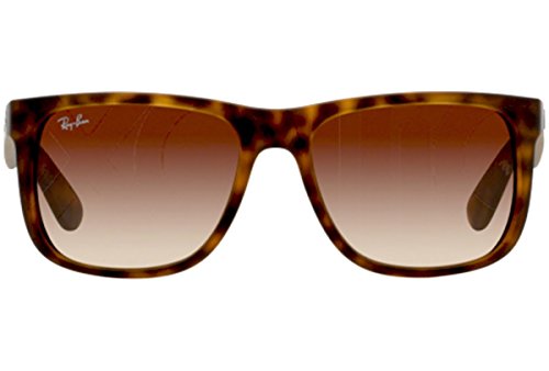 Ray-Ban Justin RB 4165 Sunglasses Rubber Light Havana / Brown Gradient 55mm