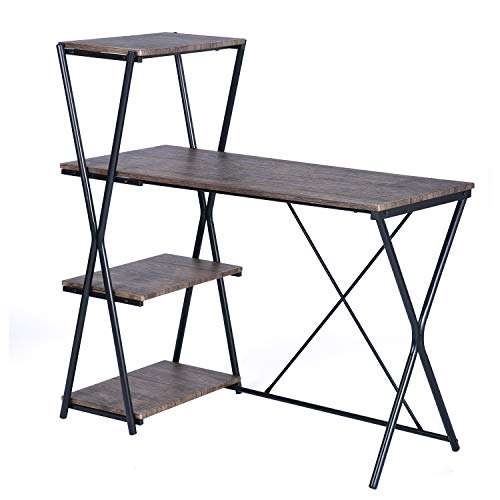 1 GreenForest+Bookshelf+Industrial+Computer+Workstation