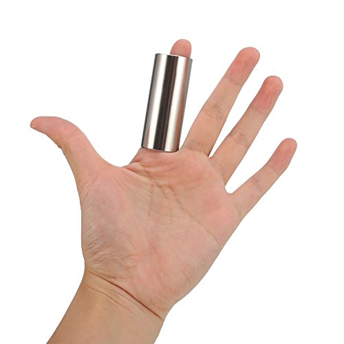 image for Pangda 2 Pieces Glass Slide and Stainless Steel Slide in Box for Guita