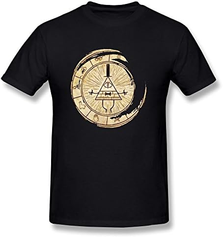 NNKEY Men's Short Sleeve Gravity Falls Symbol Mysteries T-shirt Black L