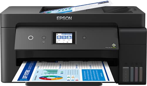Epson EcoTank ET-15000 4-in-1 Tinten-Multifunktionsgerät (Kopie, Scan, Druck, A3, ADF, Full-Duplex, WiFi, Ethernet, Display, USB 2.0), großer Tintentank, niedrige Seitenkosten,Normal, Schwarz