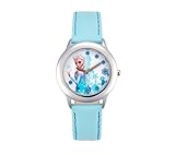 Disney Snow Queen Elsa Girls' Stainless Steel Light Blue Tween Watch