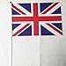 United Kingdom 12-Pack 4 x 6 Inch Polyester Country Hand Flags Desk Waving Parade