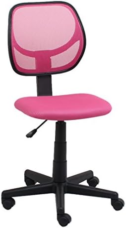 Essentials by OFM Armless Mesh Task Chair, Pink