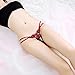 Likero Women Sexy Pendant Pearl G-String Panties Low Waist Thongs Underwear Panties (Wine)