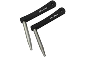 HogarTech Spoke Holder Repair Wrench 0.8-1.0mm and 1.0-1.3mm for Flat Spokes, Aluminum Alloy and for Stainless Steel for Bicy