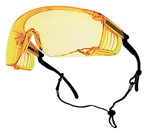 Bollé Safety 253-OR-40055 Override Over-the-Glass Eyewear with Yellow/Black Nylon and Polycarbonate Frame and Yellow Lens