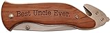 ThisWear for Dad Grandpa Uncle Best Dad Grandpa Uncle Ever Engraved Stainless Steel Folding Knife