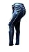 SLS WOMENS PLUS SIZE Stretch Distressed Ripped BLUE SKINNY DENIM JEANS PANTS