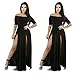 Aro Lora Women's Off-shoulder Side Slit Bandage Cocktail Party Maxi Dress Small Black