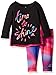 adidas Baby Girls' Long Sleeve Top and Legging Set, Caviar Black, 24 Months