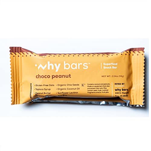 Why Bars, Protein Bars, Chocolate Peanut Butter, 2.04 Ounce Bars (Pack of 12 Protein Bars