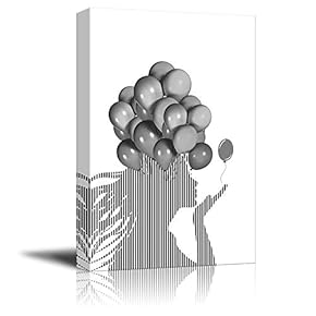 Canvas Wall Art Black and White Abstract Pictures Home Wall Decorations for Bedroom Living Room Paintings Canvas Prints Framed - 12x18 inches