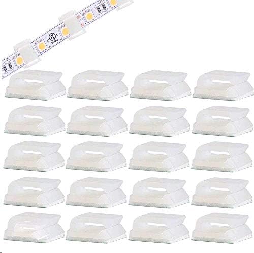 Strip Light Mounting Clips KINDPMA Self Adhesive LED Strip Light Mounting Brackets