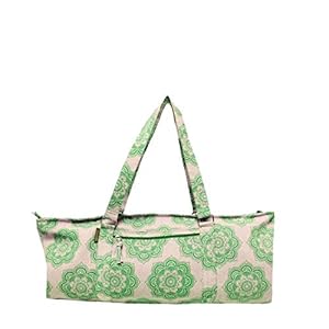 Yoga Mat Bag – Jute/Cotton Fabric with Mandala Pattern Printed Luxurious Yoga Mat Bag, Perfect for Yoga and Pilates | Size – 29″ X 8″ X 12″